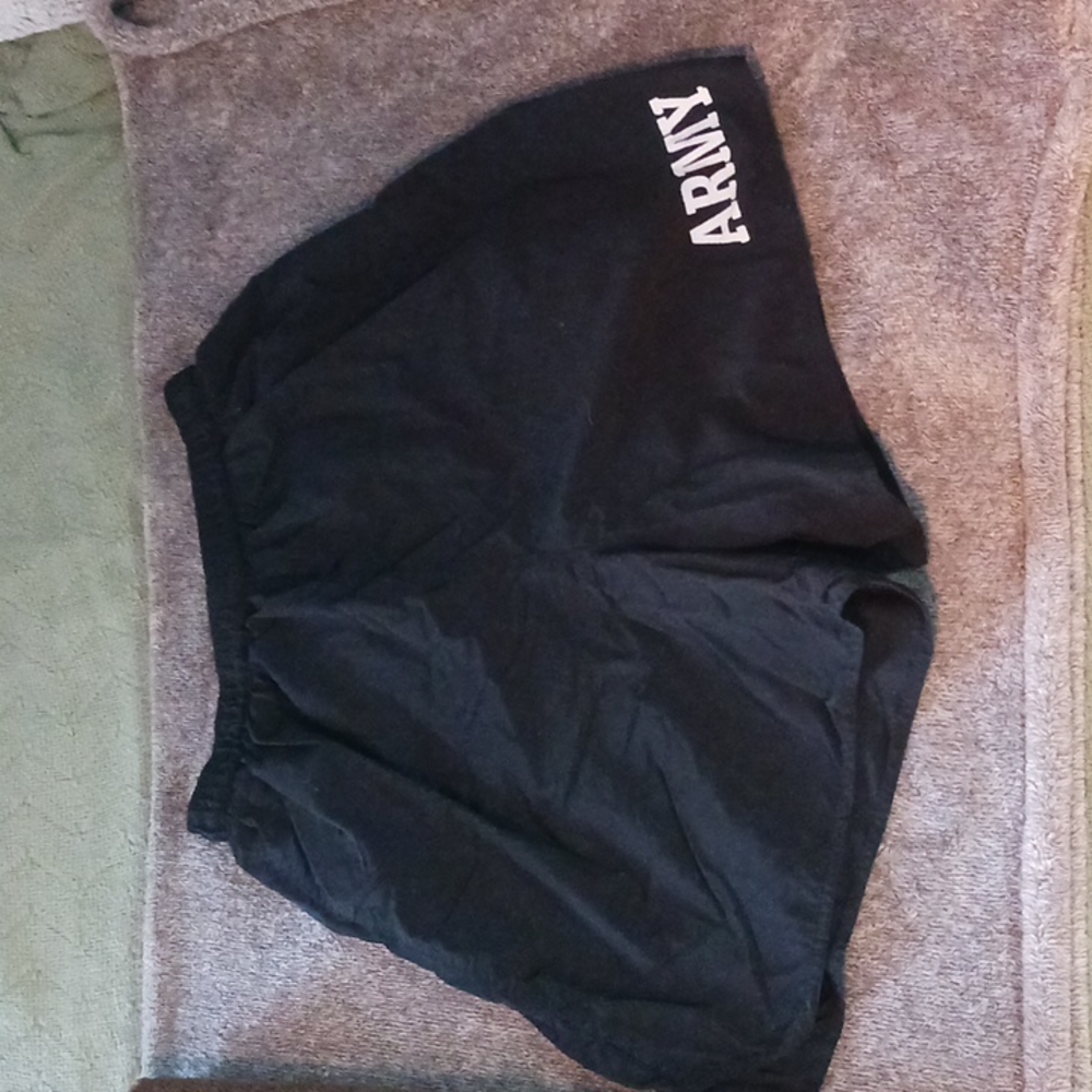 Black army shorts